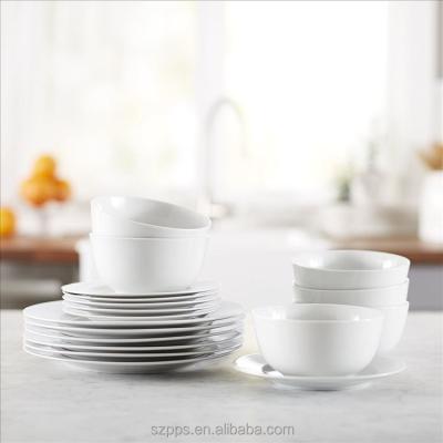 China Sustainable Amazon Store Round 18-Piece Dinnerware Set Supplier Directly for sale