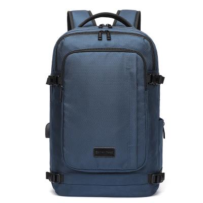 China With USB Carney The Road Customized Logo Waterproof Business Bag Business Shoulder Travel Leisure Laptop Backpack Deep Blue for sale