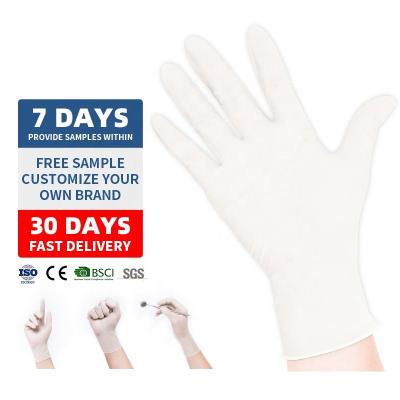 China Factory Price Disposable Powder Free Latex Tattoo Food Processing Control Cleaning Medical Gloves For Daily Use for sale