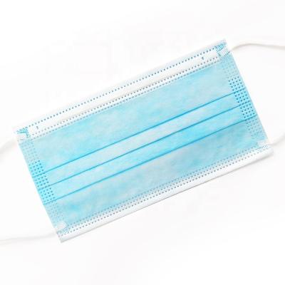 China High Quality Colorful Printed Nonwoven Ear Elastic Band Anti-dust High Filtration 3 Layers Disposable Face Mask Blue For Outdoor Adult for sale