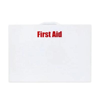 China White First Aid Kit With Hasp Lock CE Approval Prices Home Restaurant Car Hotel Medicine Metal Cheap Waterproof Storage Box for sale