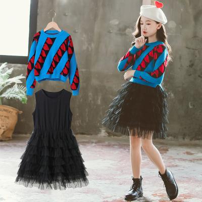 China Winter girls fashion Korean version of college casual children's sweater dress thicken princess dress for sale