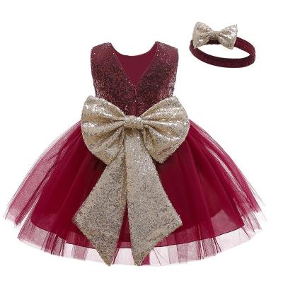 China 2021 Dreamy Children's Dresses Breathable Bow Tie Lace Princess Dress Kids Dress For Girls for sale