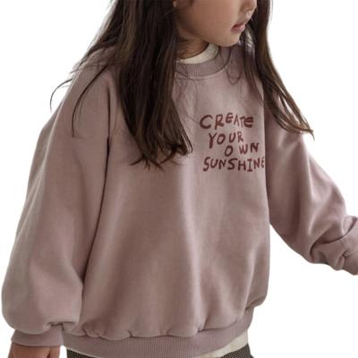 China Anti-pilling girls fall casual winter clothing baby hoodie letter printing BTS oversized hoodie for girls kids sweatshirts for sale