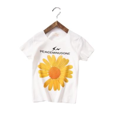 China 2020 Summer New Products Simple Design Cotton Letters Baby Shortsleeve Cute Girls QUICK DRY T-shirt Fashionable Breathable Top for sale