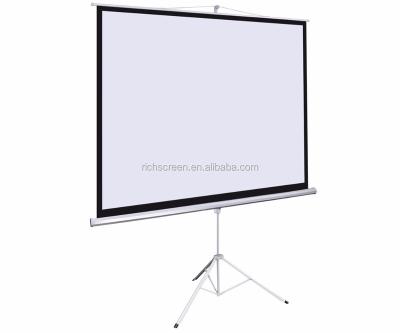 China Mobile Portable Tripod Mount Tripod Projection Screen Best Choice Projector 70inch 80x80 200x200 178x178cm for sale