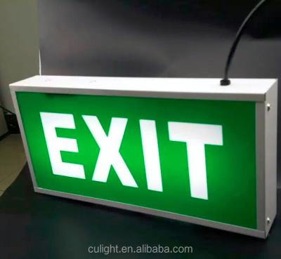 China Evacuation Instructions Maintained LED Emergency Light Exit Box Sign Acrylic And Iron Material for sale