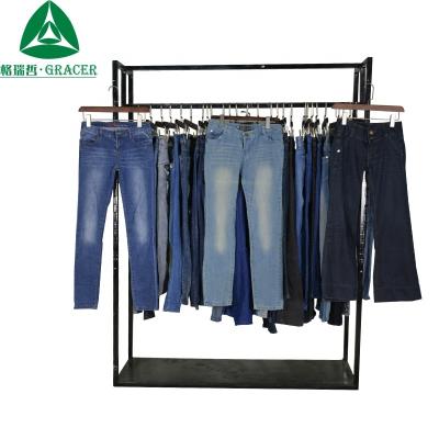 China Casual wear jeans women pants used clothes jeans used clothing australia in bales for sale