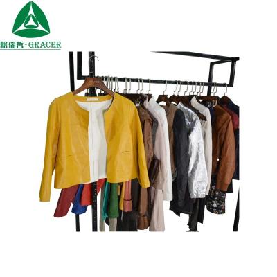 China Casual Wear Mix Color Occasion Clothes Used Leather Jacket Ropa Usada Italy for sale