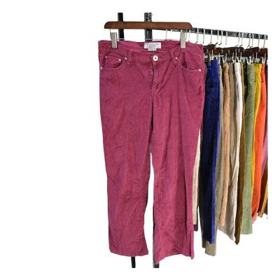 China Loungewear Gracer brand used corduroy pants suppliers for second-hand clothing used clothes for sale