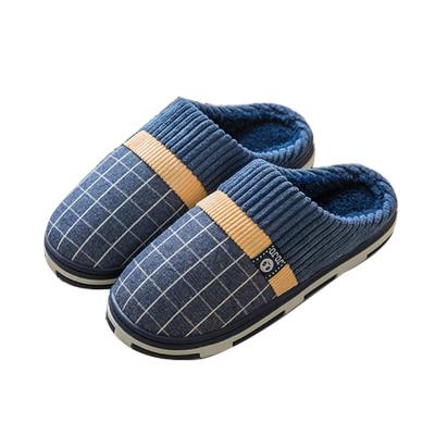 China New fashion trend home indoor winter slippers warm thick slippers for men for sale