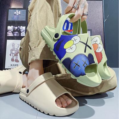 China Fashion Trend Custom Logo Yeezy Slides Slippers Sandals Summer 2021 Yezzy Plus Size Slides Slipper Sandals For Men for sale