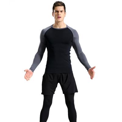 China Wholesale Training Sport Breathable 3 Pieces Wear And Gym Wear Mens Fitness Clothing Jogging Sport Clothes Man For Fall And Winter for sale