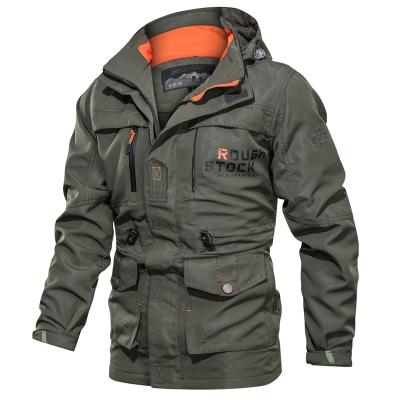 China Wholesale Men's Jacket Plus Size Hooded Outdoor Casual Mid Length Jacket Breathable Coat For Men for sale