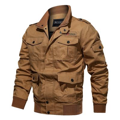 China 2020 new breathable plus size jackets mens multi-pocket tooling outdoor casual loose jackets for men for sale