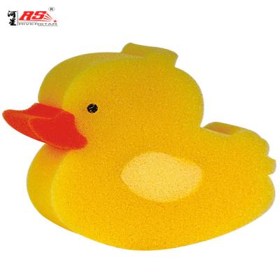 China Cheap Soft Animal Shape Eco-friendly Soft Duck Baby Bath Sponge Yellow From Chinawhosale for sale