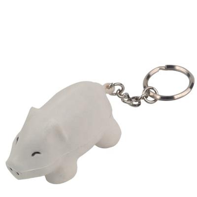 China Gift Cutie Toy For Kids And Adults Pairs Couples Gift Custom Design Strain Ball Animal Small PIG Soft PU Foam Key Chain for sale