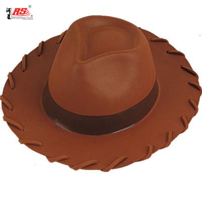 China Cosplay Gifts Western Foam Hat Character Brown Soft Male And Female Cowboy Cowboy EVA Hats for sale