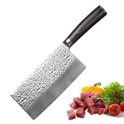 China 7 Inch Disposable Vegetable and Butcher Knife Stainless Steel Kitchen Knife Cleaver Knives With Ergonomic Handle for sale