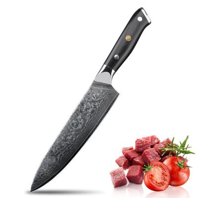 China 8 Inch Kitchen Knife Damascus Chef Knife Disposable Group Of Ten Premium Steel Handle for sale