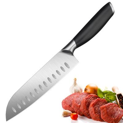 China 7 Inch Disposable Knife Kitchen Santoku German Steel Chopping Knife for sale