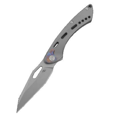 China MARSHAL Slide Folding Blade Knife Camping Combat Pocket Knife Open Duty Multi Functional Titanium Fiber Handle Carbon Fiber for sale