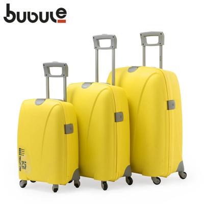 China BUBULE 3PCS PP Travel Trolley Bottom Luggage Sets Spinner Travel Bag Wheeled Suitcases for sale