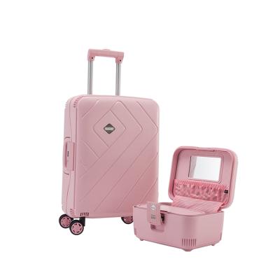 China Cheap Fashionable BUBULE Luxury Pink Trolley Travel Bag Rolled Luggage for sale