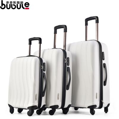 China Wholesale 3 Pcs White Zipper PP Luggage Sets PP BUBULE PP Suitcase Luggage Set for sale