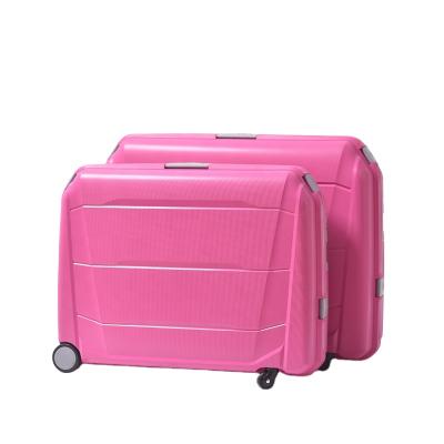 China Travel Bottom BUBBLE PP Custom Design Hard Shell Luggage Durable Travel Trolley Suitcase 5 Piece Luggage Set for sale