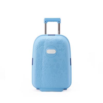 China Fashion BUBULE 17 Inch Rolling PP Hard Carry On Case Kids Travel Bag Kids Trolley Luggage for sale