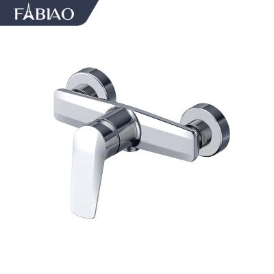 China FABIAO Chrome Bathtub Faucet Wall Mounted Bath Shower Mixer Taps Modern kraan Bathroom Shower Mixer Taps for sale