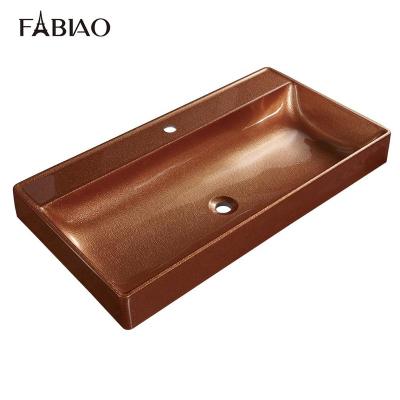 China FABIAO Luxury Hot Selling Luxury Bathroom Sink Decorative Beaded Bronze Vanities Design For Sanitary Ware With Wholesale Price for sale