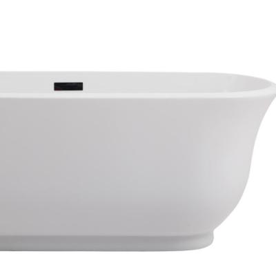 China China Free Standing High Quality Acrylic Solid Outdoor Bathtub Flat Bottom Free Standing Tub for sale