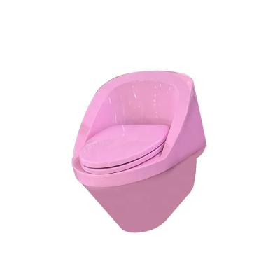 China Automatic Operation Alibaba Wholesale Price Fashion Classic Sanitaryware Plastic Pink One Piece Toilet for sale