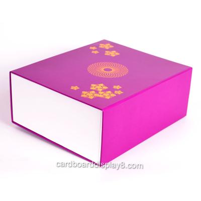 China Fancy Fashion Gift Elegant Recycled Luxury Magnetic Paper Box Custom Recyclable For Clothes Circle Gift Folding Apparel Boxes for sale