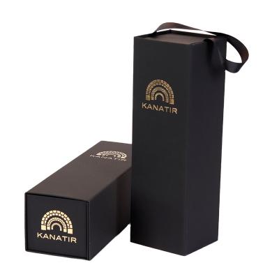 China Recycled materials manufacturers knock down folding top box paper wine bottle magnetic simple red wine champagne packing gift box wholesale for sale