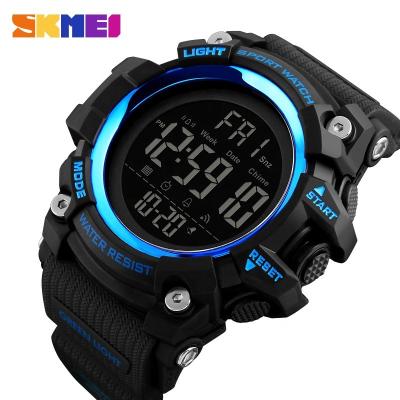 China SKMEI 1384 Waterproof Electronic Alarm Mens Wristwatches Military Rubber Countdown Timer for sale