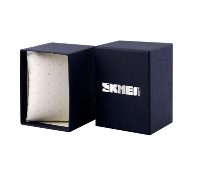 China Skmei Recyclable Packaging Blue White Watch Box Paper Case For Wrist Watch Custom Gift Boxes for sale