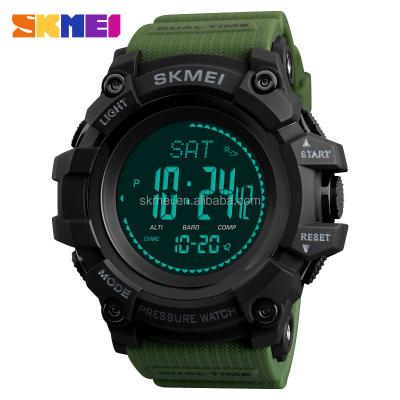 China Custom 2018 Skmei 1358 Alarm Army Green Smart Watch Pressure Monitor for sale