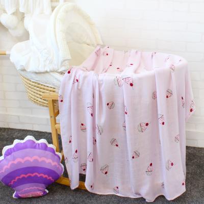 China 100% Bamboo Cake Design Anti-pilling Newborn Baby Blanket Muslin Wraps Infant Wrap for sale