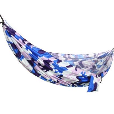 China Modern Travel Lightweight Polyester Photo Printing Camping Single Hanging Hammock Swing Chair for sale