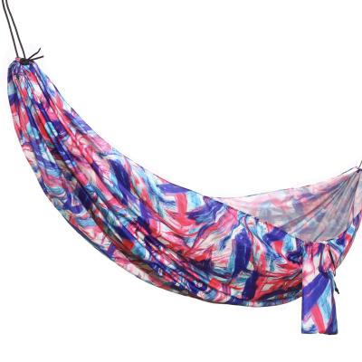 China OEM Customized Durable Logo Acceptable Double Color Polyester Photo Printing Camping Hammock For Adult for sale