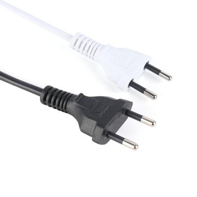 China Wholesale COMPUTER Computer Power Cable , Black Brazil 2 Pin Power Cord With Plug For Hair Dryer for sale