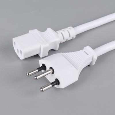 China Free Samples of Industrial Standard 250V Power Cable Black or White 3 Pin Plug Power Cable For Computer Switzerland Power Cord for sale