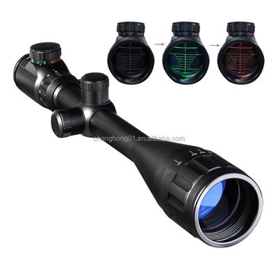 China Aluminum Alloy 6-24X50 Adjustable Reticle Scope Dot Hunting Scopes Tactical Riflescopes Red Green Rifle Sight Scope for sale