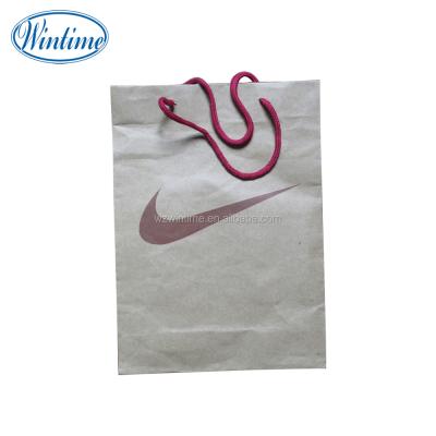 China Recyclable Popular Shoes Packing Brown Kraft Paper Bag for sale