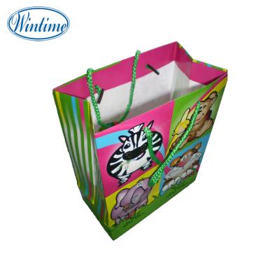 China Recyclable Coat Handle Nylon Glossy Lamination Plastic Paper Bag for sale