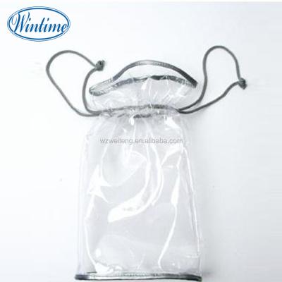 China Recyclable Clear Nylon Drawstring PVC Drawstring Bag for sale