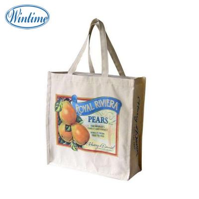 China Handled Handmade Cotton Shopper Bag Eco - Friendly Print for sale